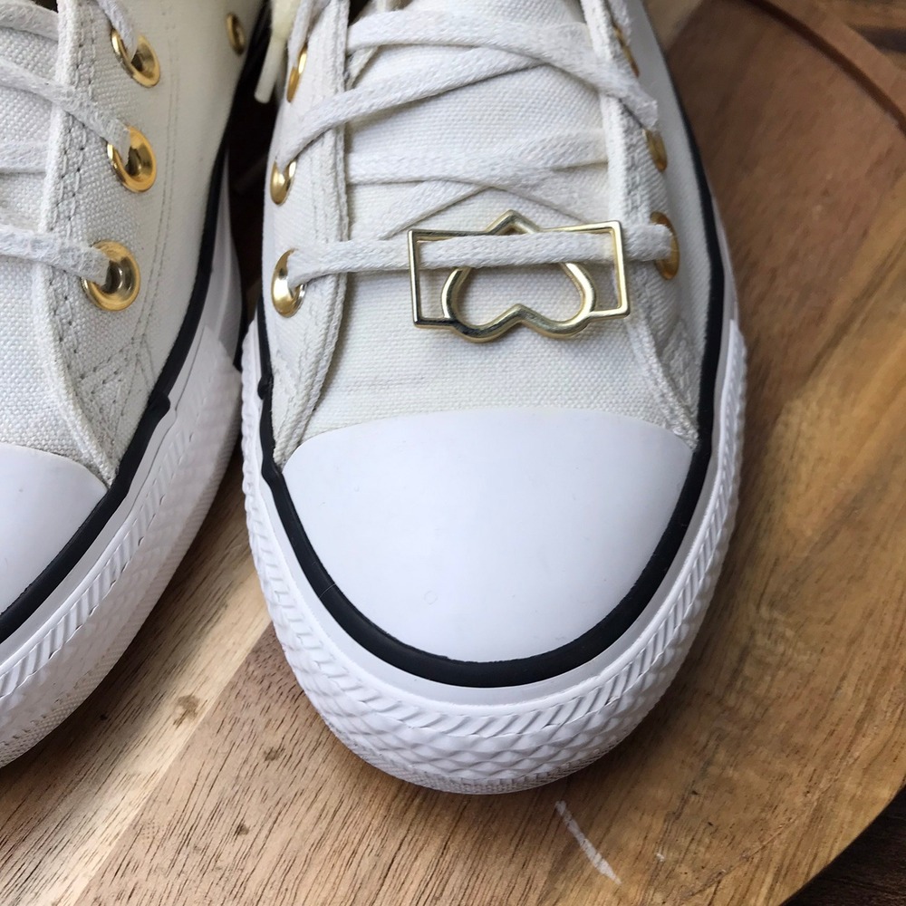 Converse Chuck Taylor All Star High Top Valentines Day Sneakers Women 10 White - Picture 5 of 16